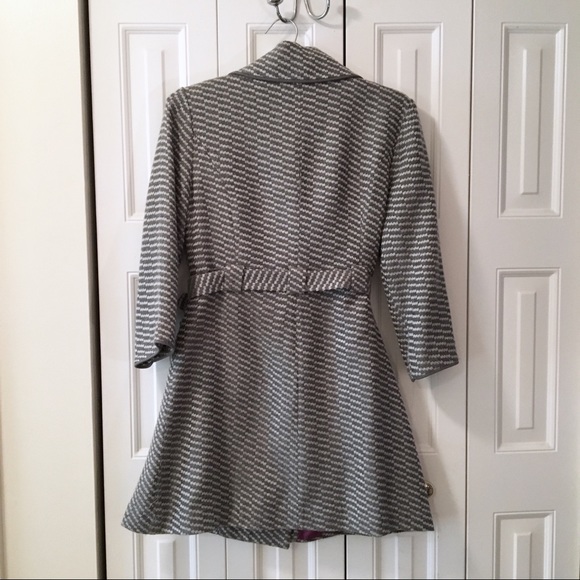 Tulle Belted Pea Coat - Picture 7 of 7